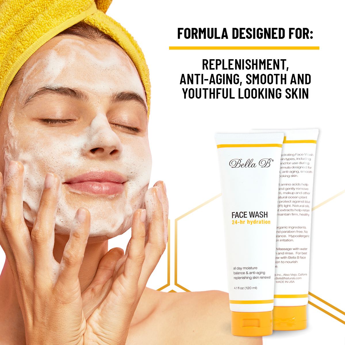 Bella B Gift Set - Face Wash 4.1oz and Face Lotion 3.4oz