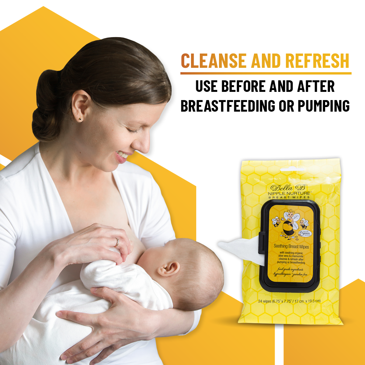 Bella B Gift Set - Nipple Nurture Butter 2oz and Nipple Nurture Breast Wipes 3-Pack