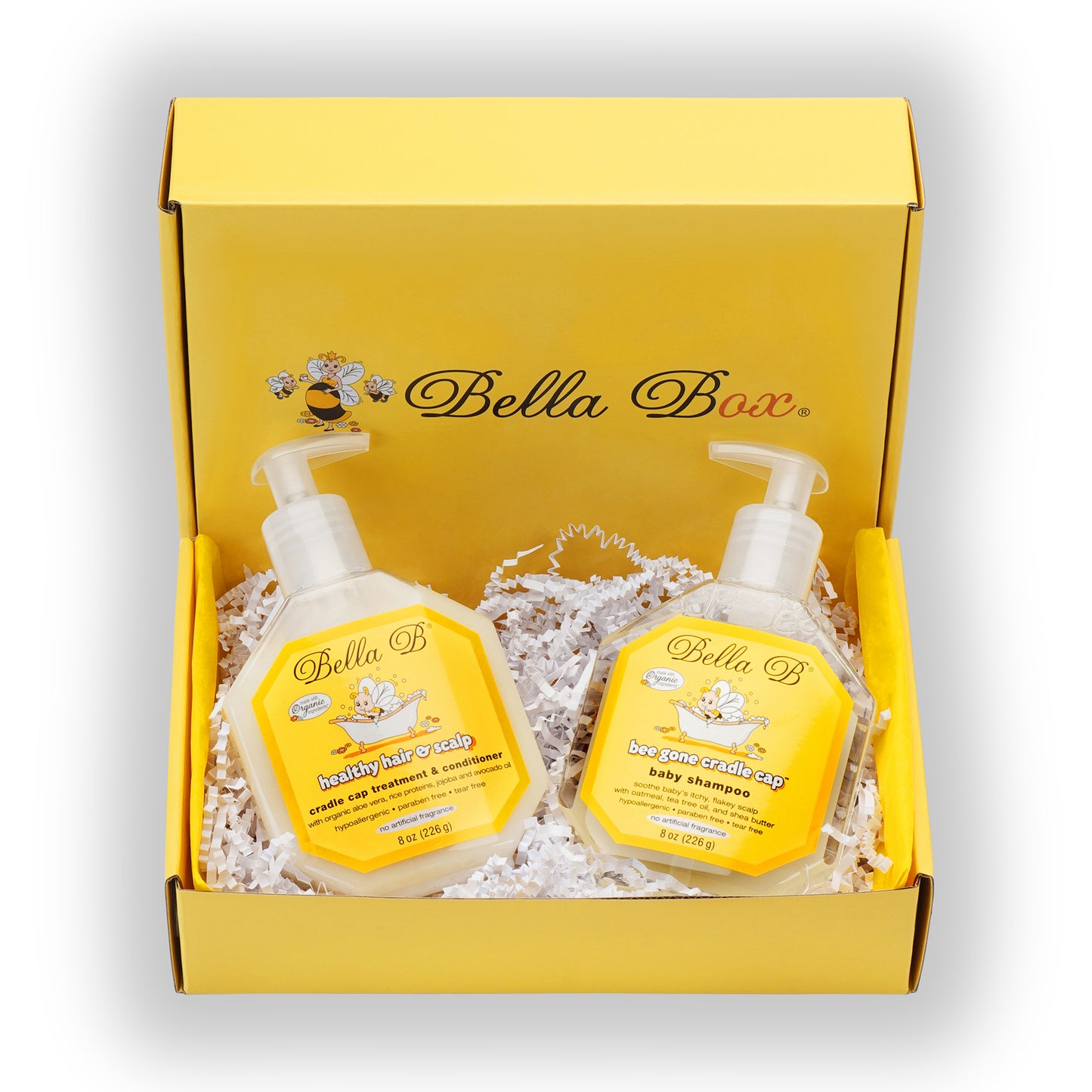 Bella B Gift Set - Bee Gone Cradle Cap Shampoo and Healthy Hair & Scalp 8oz