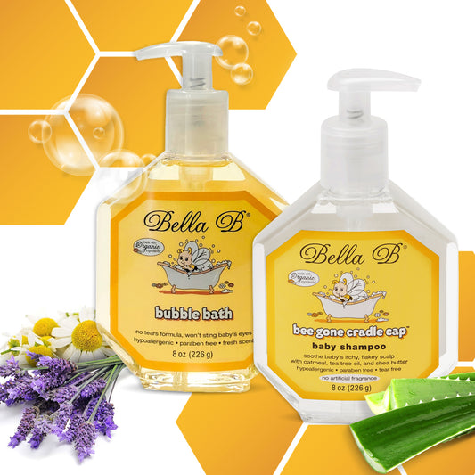 Bella B Bundle - Cradle Cap Shampoo 8 oz and Bubble Bath 8 oz