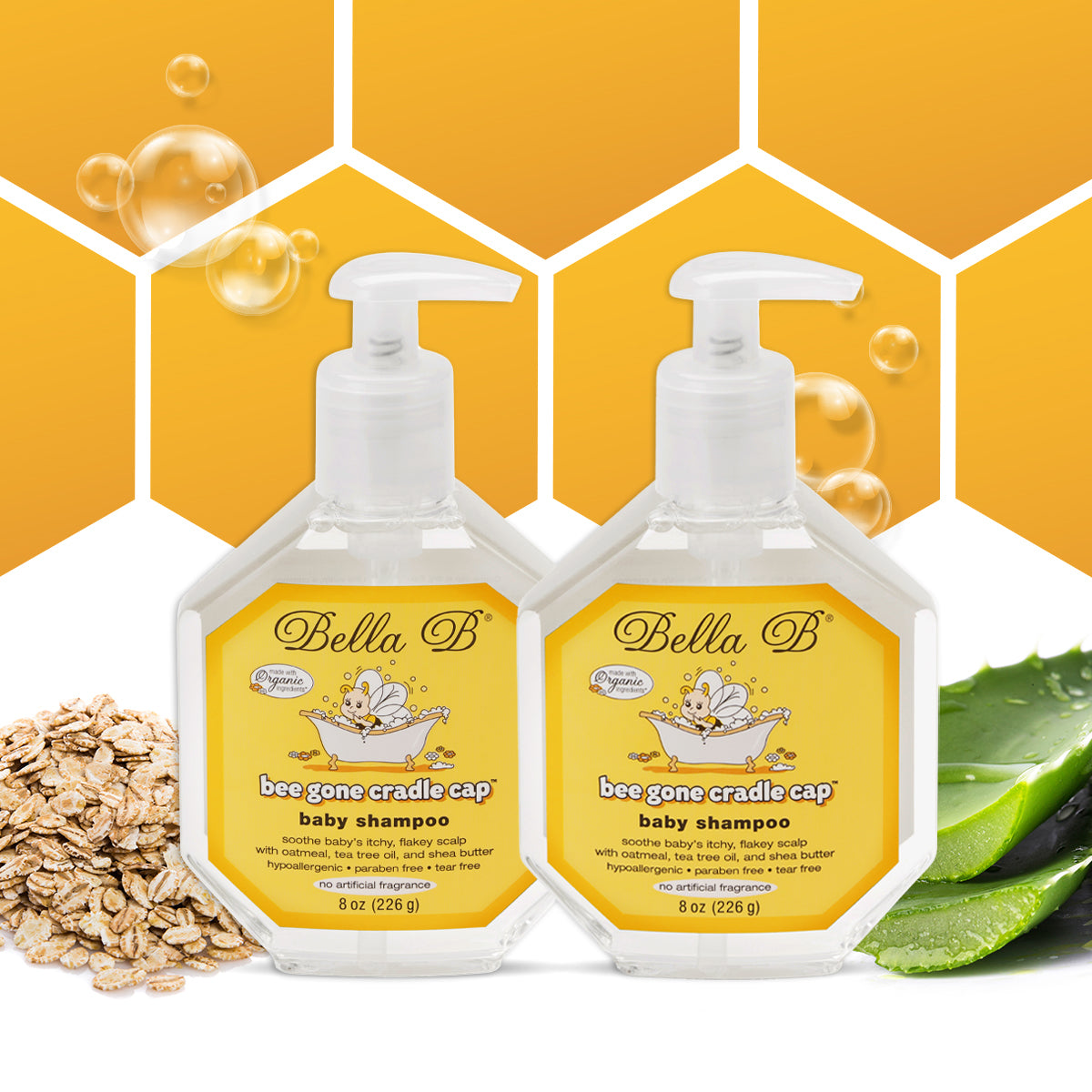 Bella B Bundle - Bee Gone Cradle Cap Baby Shampoo (2-Pack),