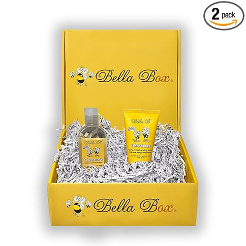 Bella B Gift Set - Baby Massage Oil 3.3 oz and Silk & Honey Baby Lotion 2 oz