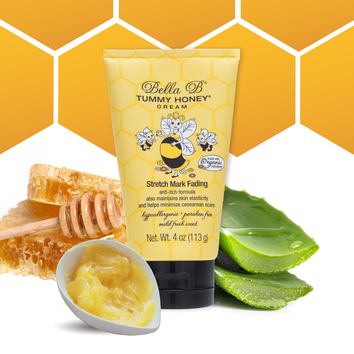 Tummy Honey Cream (Stretch Mark Fading Repair Cream ) 4oz