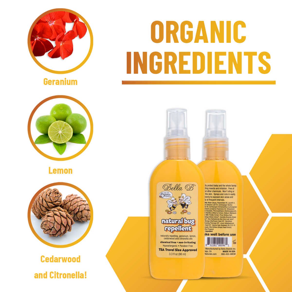 Bella B Bundle - Buzzy Bee Natural Bug Repellent 3.3oz - 2 Pack