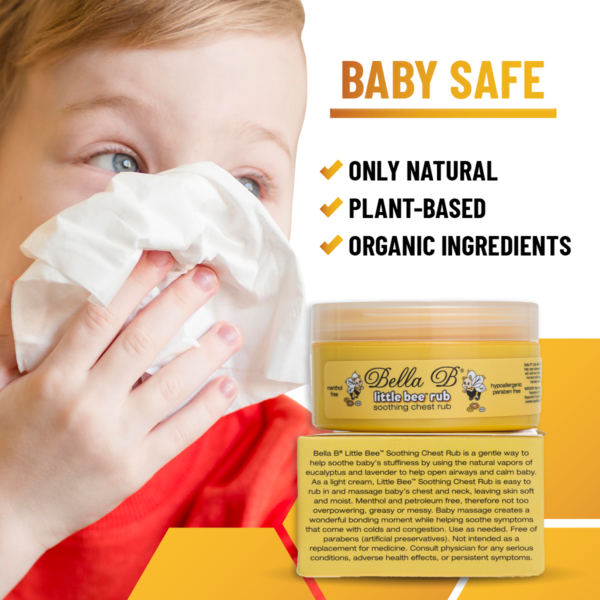Bella B Bundle - Little Bee Decongesting Chest Rub 2 oz and Baby Massage Oil 3.3 oz