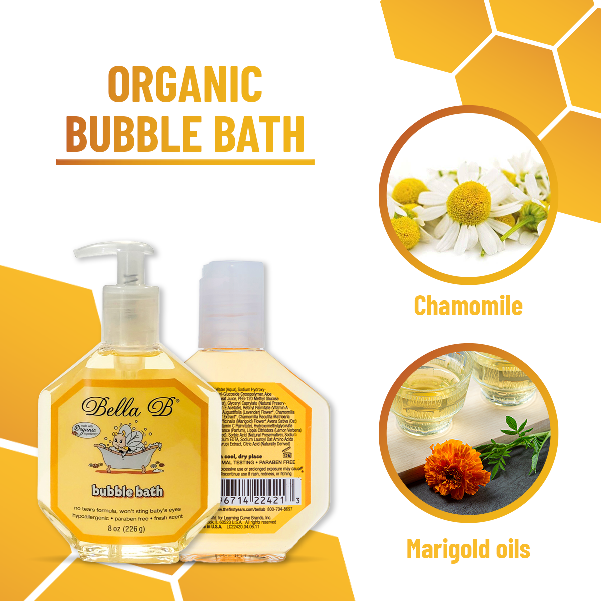 Bella B Bundle - Bubble Bath 8 oz and Baby Massage Oil 3.3 oz