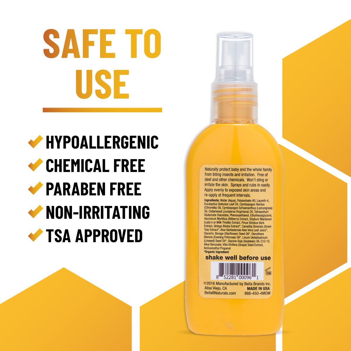 Bella B Bundle - Buzzy Bee Natural Bug Repellent 3.3oz - 2 Pack