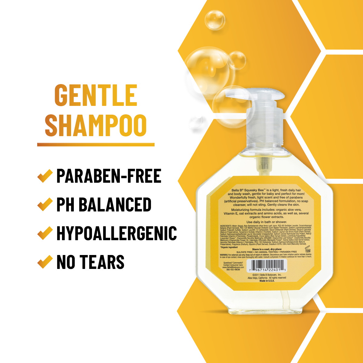 Squeaky Bee Hair and Body Wash 8oz