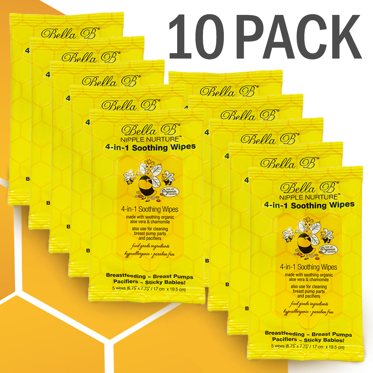 Bundle - Nipple Nurture 4-in-1 Soothing Wipes - 5-Pack, 5 Wipes Per Pack