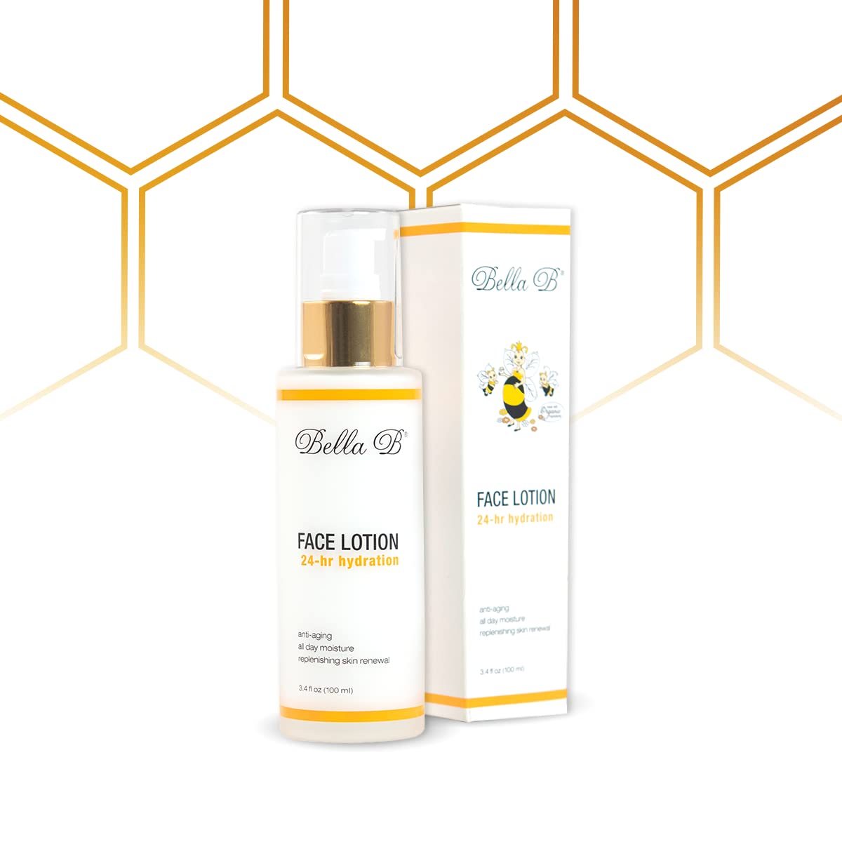 Bella B face lotion with packaging