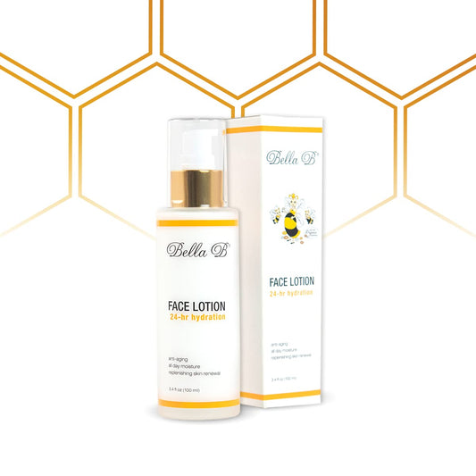 Bella B face lotion with packaging