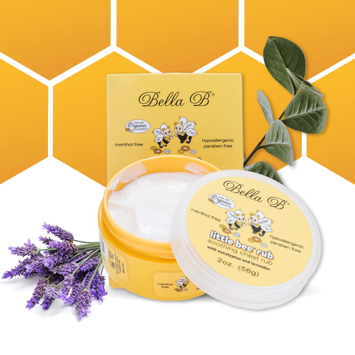 Bella B Bundle - Little Bee Decongesting Chest Rub 2 oz and Baby Massage Oil 3.3 oz