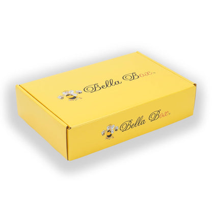 Yellow box with 'Bella Bliss' 