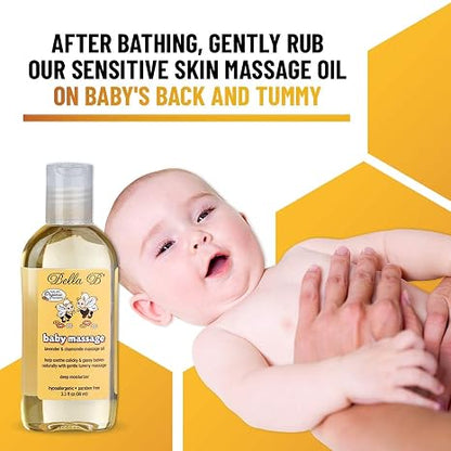 Bella B Bundle - Baby Massage Oil 3.3 oz and Silk & Honey Baby Lotion 2 oz