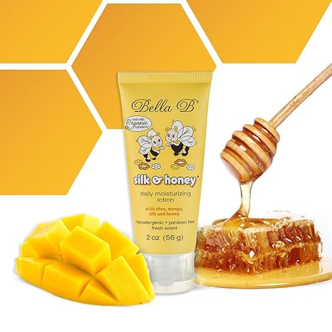 Bella B Bundle - Baby Massage Oil 3.3 oz and Silk & Honey Baby Lotion 2 oz