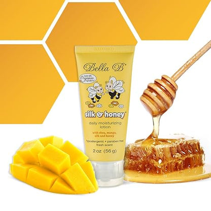 Bella B Bundle - Baby Massage Oil 3.3 oz and Silk & Honey Baby Lotion 2 oz