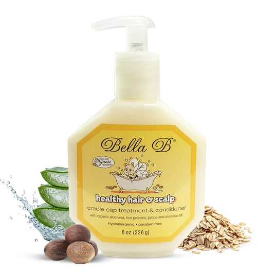 Bella B healthy hair & scalp product with aloe vera, nuts, and oats 