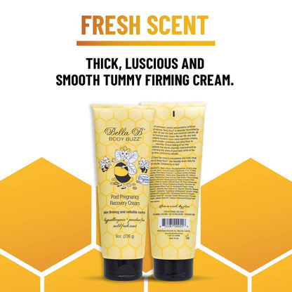 Two tubes of Bella B Body Buzz Post Pregnancy Recovery Cream 