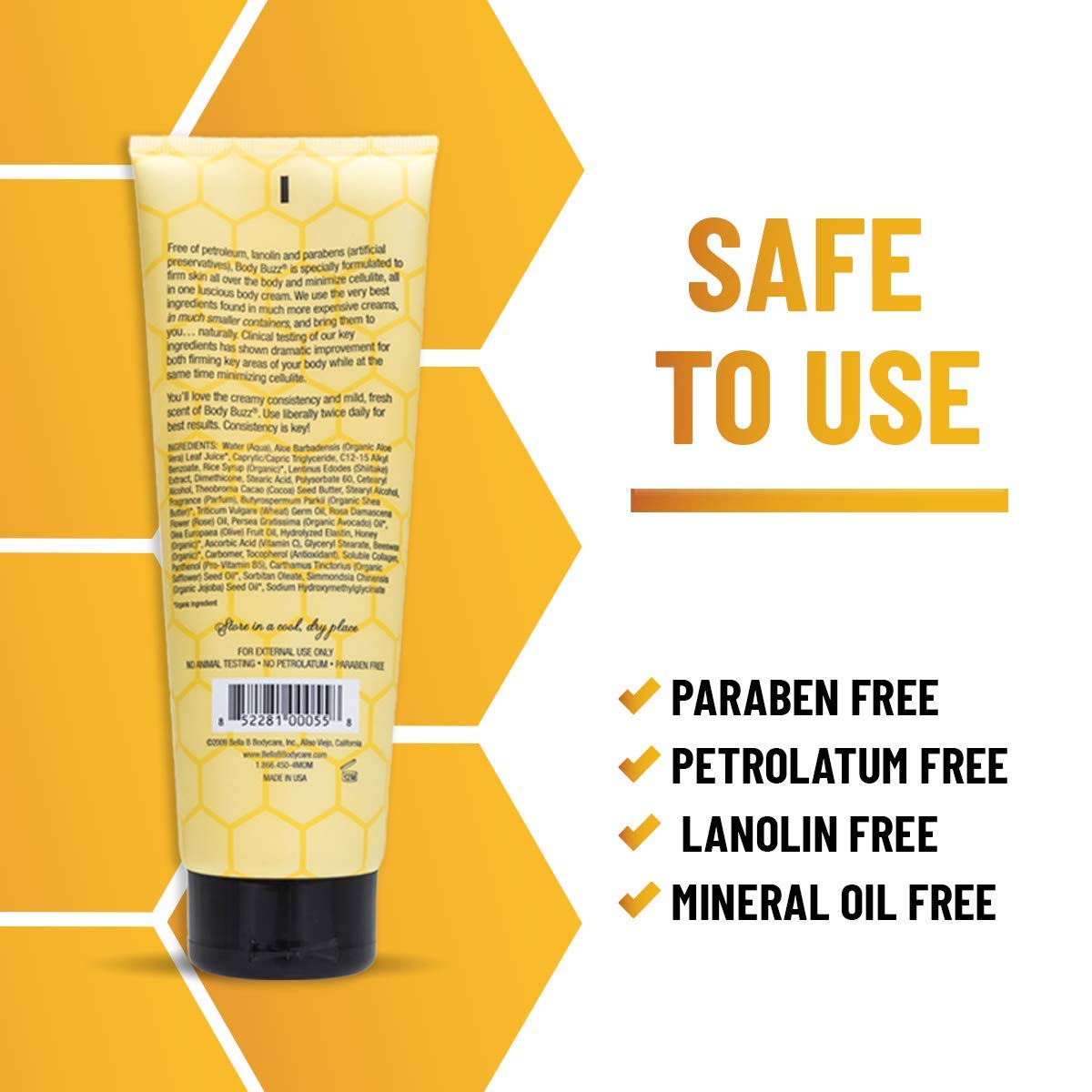 Tube of cream with 'Safe to Use' label 