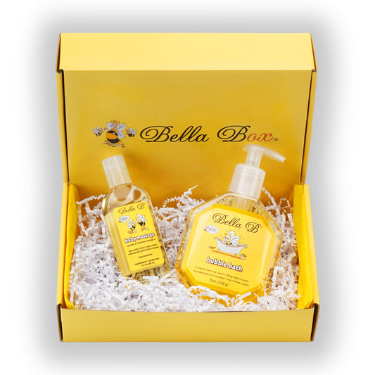 Bella B Gift Set - Bubble Bath 8 oz and Baby Massage Oil 3.3 oz