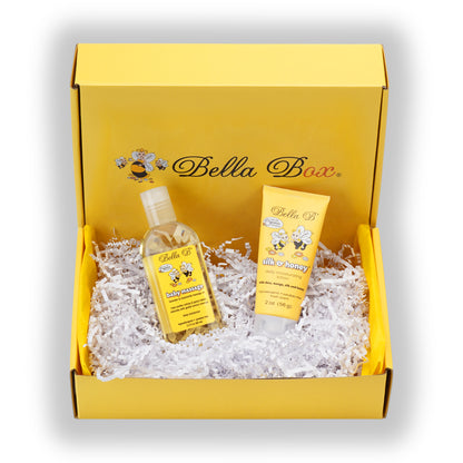 Bella B Gift Set - Baby Massage Oil 3.3 oz and Silk & Honey Baby Lotion 2 oz