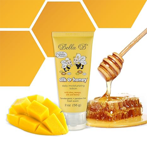 Bella B Gift Set - Baby Massage Oil 3.3 oz and Silk & Honey Baby Lotion 2 oz