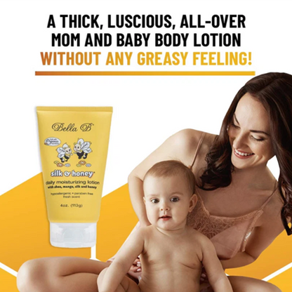 Bella B Gift Set - Baby Massage Oil 3.3 oz and Silk & Honey Baby Lotion 2 oz