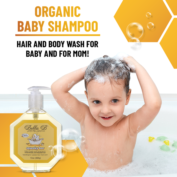 fryser beskyttelse Nerve Bundle: Squeaky Bee Baby Wash & Shampoo 13 oz and Bubble Bath 8 oz - Bella  Brands Inc