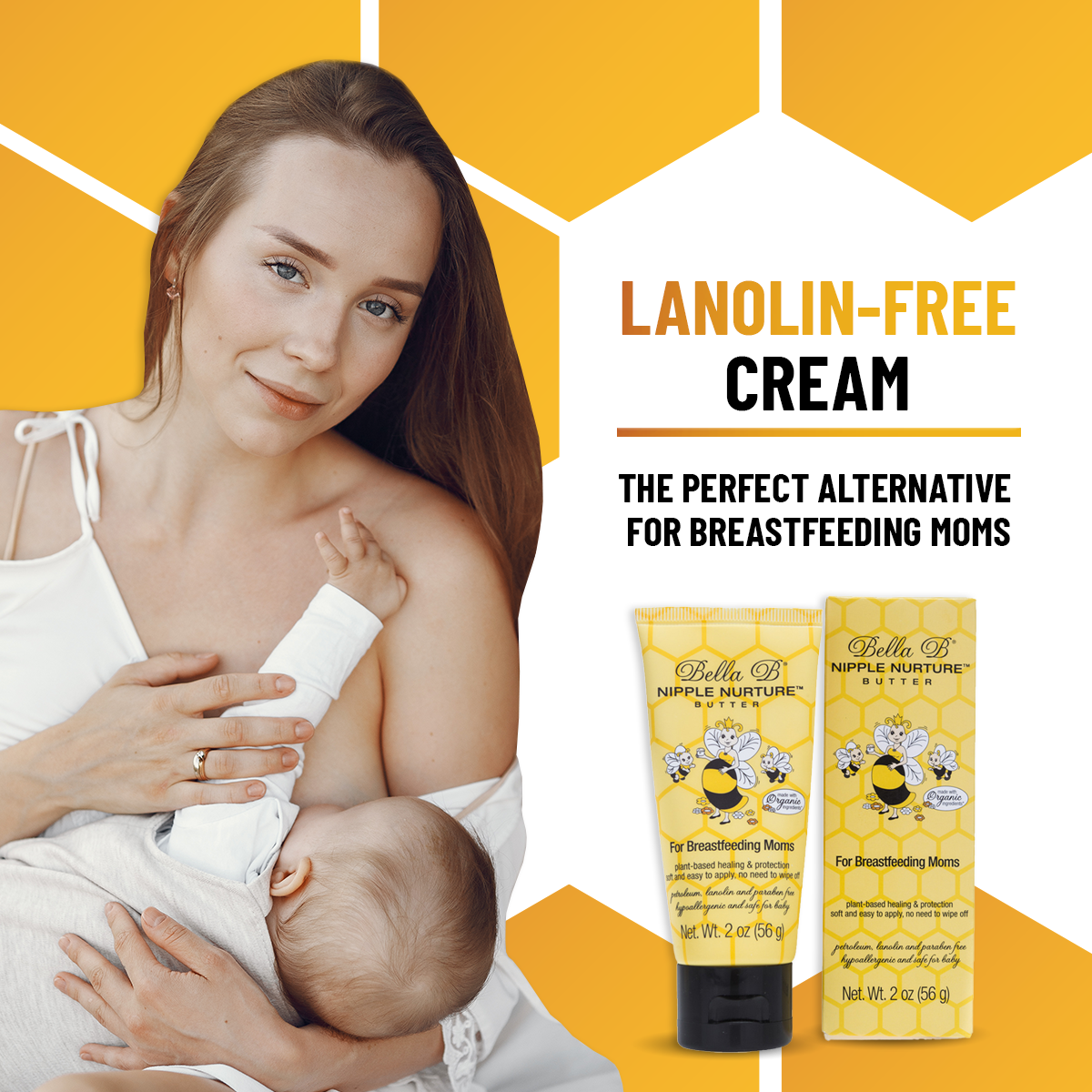  Organic Nipple Butter for Breastfeeding Mothers, Lanolin Free Nipple  Cream, Safe for Nursing Moms & Babies