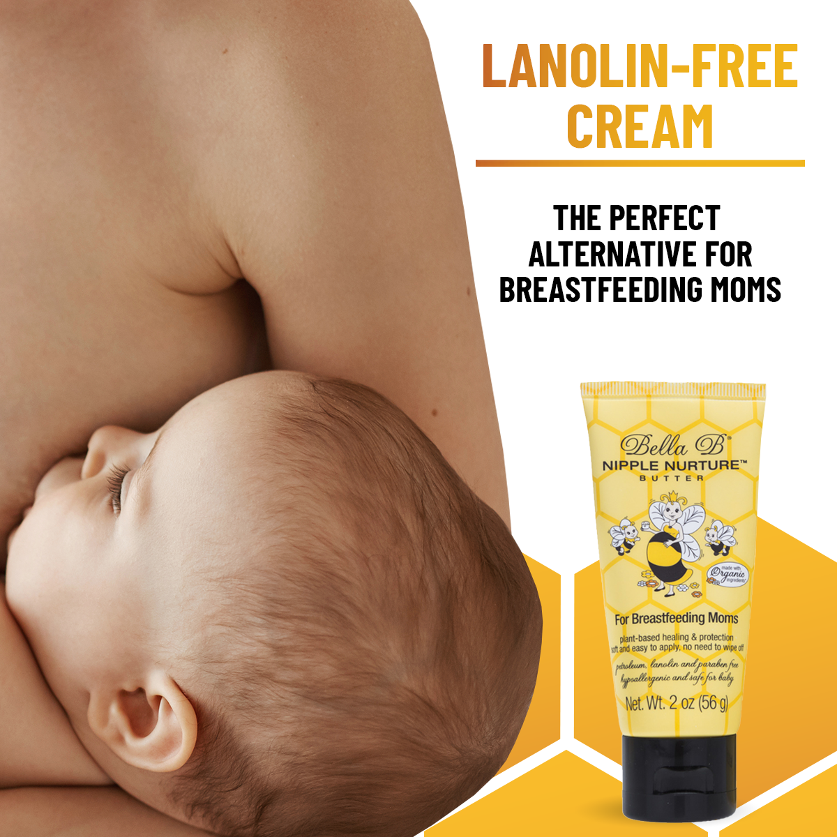 100% Natural Lanolin-free Nipple Cream for Breastfeeding