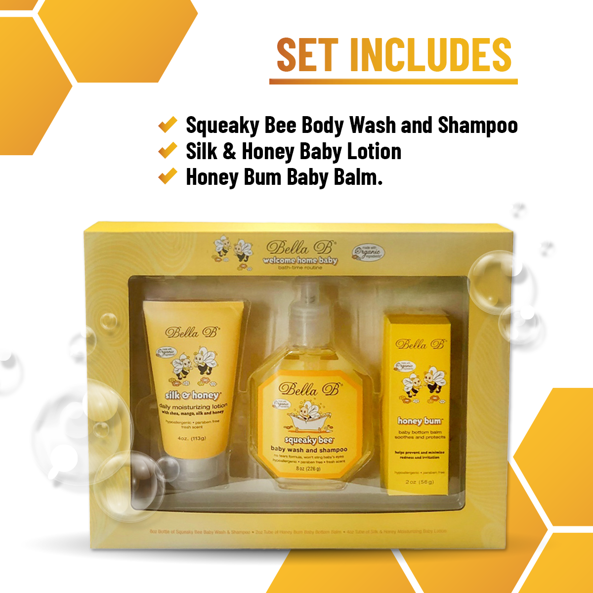 Bella B Gift Set - Welcome Home Baby 3 Piece