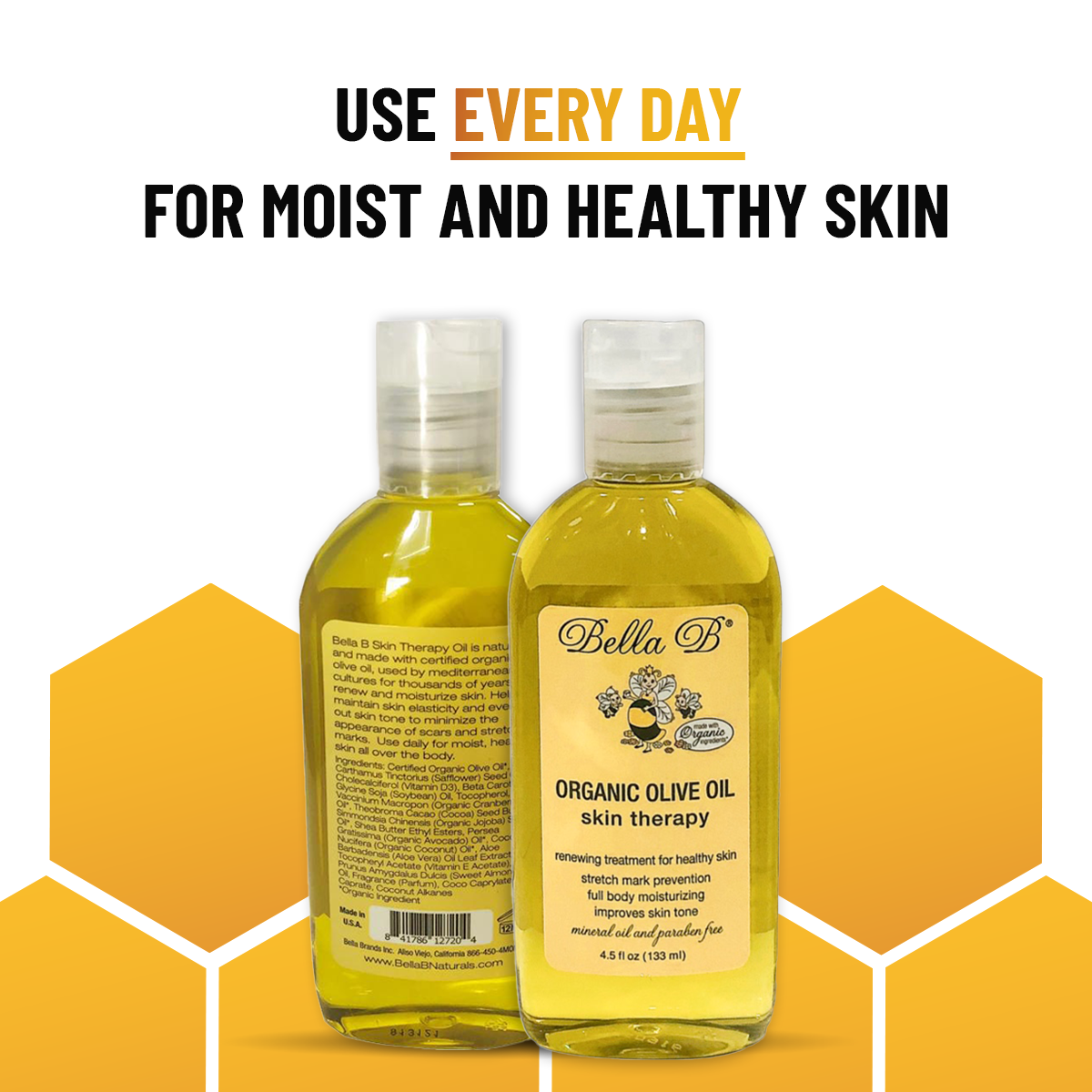 Organic Olive Oil Skin Therapy, 4.5oz Bottle
